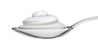 Whipped cream on spoon
