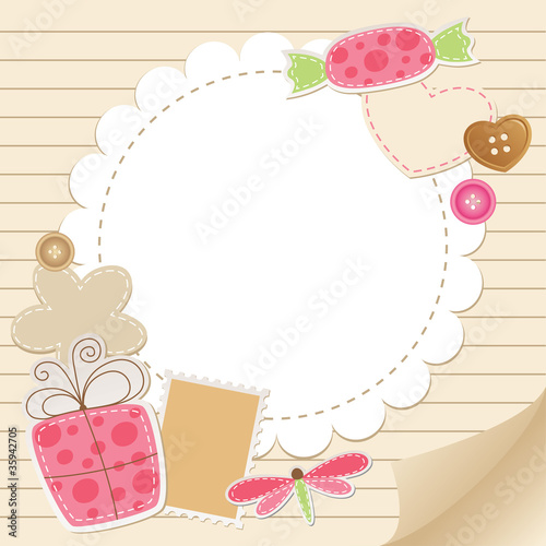 Vektor: cute vintage greeting card cute vintage greeting card