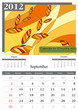 September. 2012 Calendar.