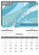 Fabruary. 2012 Calendar.