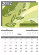June. 2012 Calendar.
