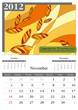 November. 2012 Calendar.