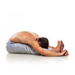 Man is making yoga