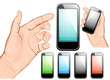Hand holding mobile phone