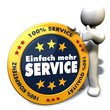 Illustration: 100% mehr Service 100% mehr Service