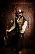 Man in Steampunk style