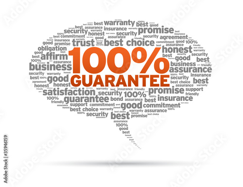 Vector: Speech Bubble - 100% Guarantee Speech Bubble - 100% Guarantee
