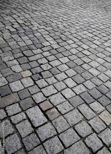 Photo: Old cobble stone street texture or background Old cobble stone street texture or background