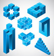 Abstract design, impossible objects Abstract design, impossible objects