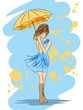 Girl with umbrella