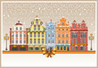 Christmas in a snowy city