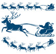 Vektor: Reindeer and Santa Claus. Reindeer and Santa Claus.