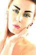 Portrait of beautiful woman with stylish make-up