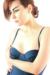 Portrait of beautiful woman with stylish make-up