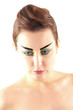 Portrait of beautiful woman with stylish make-up