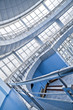 rounded balconies in an interior of modern office building
