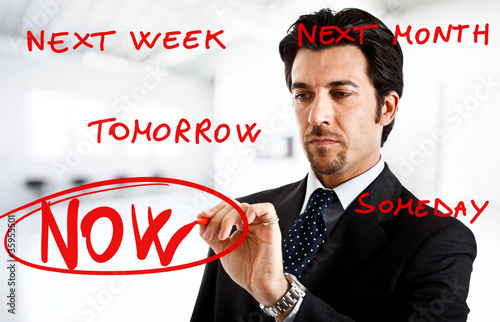 Photo: Procrastination concept Procrastination concept