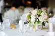 Table set for an event party or wedding reception