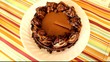 cutting a chocolate cake