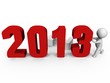 Replacing numbers to form new year 2013 - a 3d image