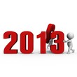 Replacing numbers to form new year 2013 - a 3d image