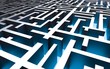 labyrinth with a blue floor
