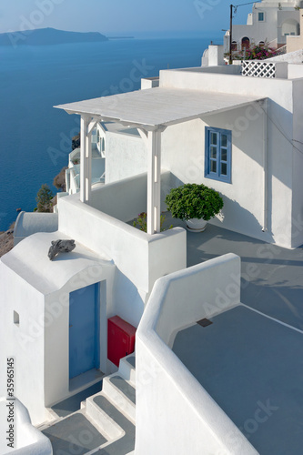 Photo: Patio in Santorini, Greece Patio in Santorini, Greece