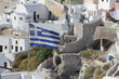 griechische flagge auf Santorini