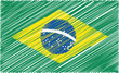 brazilian flag, vector illustration