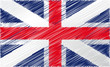 British flag, vector illustration