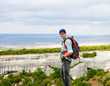 happy man on the mountain