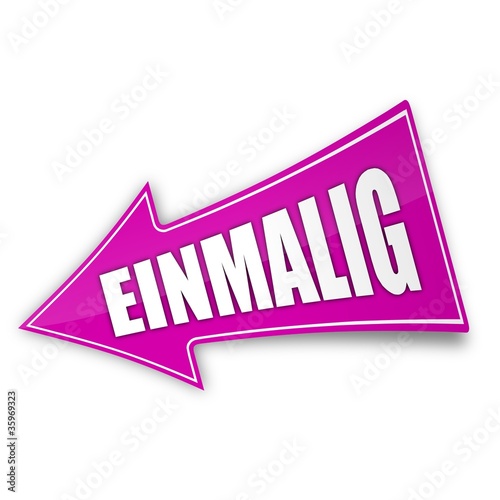 Illustration: sticker pfeil einmalig 1 sticker pfeil einmalig 1