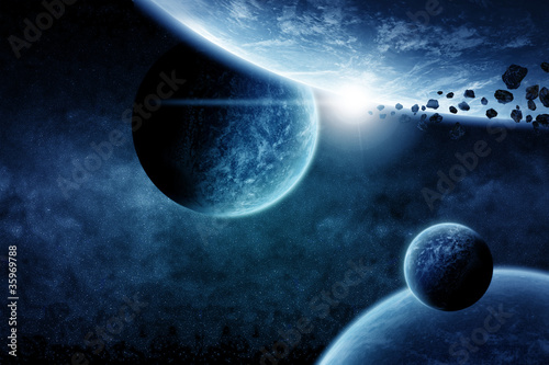 Illustration: Planet space design illustration Planet space design illustration