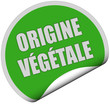 Sticker grün rund curl unten ORIGINE VÉGÉTALE Sticker grün rund curl unten ORIGINE VÉGÉTALE