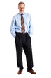Full length businessman isolated on white