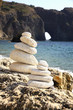 Stacks of stones on the beach
