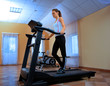 Young women in the fitness center Young women in the fitness center