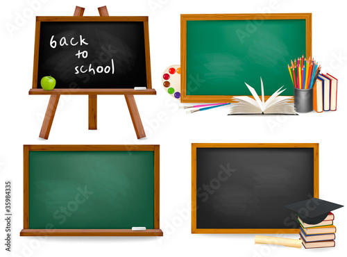Vector: Set of school blackboards. Vector. Set of school blackboards. Vector.