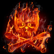 Fire skull