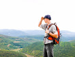 happy man on the mountain