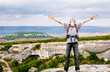 happy man on the mountain