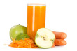 Glass with carrot juice Glass with carrot juice