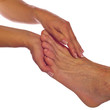 Fussreflexzonenbehandlung einer Therapeutin quadratisch