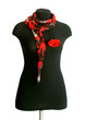 Mannequin with scarf isolated on white Mannequin with scarf isolated on white