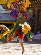 Bhutan - October 2010: Masked man are dancing on a tsechus (Bhut
