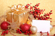 Christmas gift box with christmas balls Christmas gift box with christmas balls