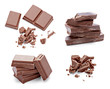 chocolate dessert pieces sweet food