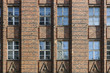 Old red brick building facade in Berlin