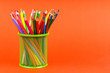 Back to school concept with colourful pencils Back to school concept with colourful pencils