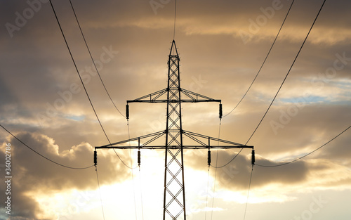 Photo: electricity pylon electricity pylon